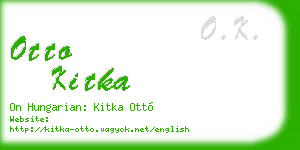 otto kitka business card